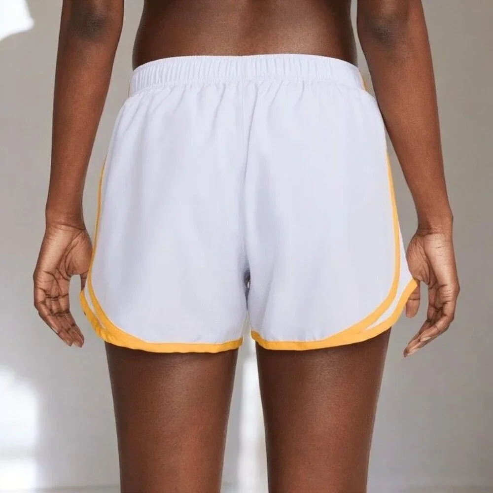 Nike Womens Running Training Shorts Elastic Dri-fit Tempo Graphic Blue NEW XS - Picture 3 of 6